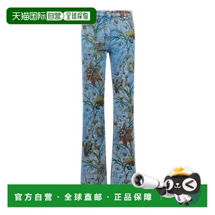 香港直邮Etro 艾特罗 女士 印花低腰喇叭牛仔裤 blue蓝色 舒适时