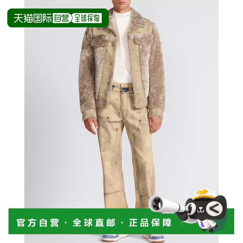 香港直邮Dior 工装效果印花牛仔裤 383D010H353X