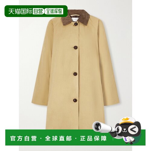 香港直邮The Row 女士 Ina 棉质斜纹呢大衣 R000050W4832TOB