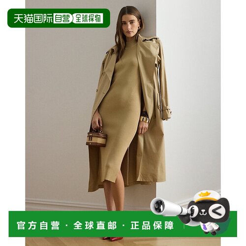 自营欧洲直邮Ralph Lauren拉夫劳伦 女士沙色无袖高领针织连衣裙