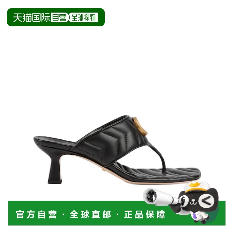 香港直邮24FW 双G夹趾高跟凉鞋 Women新款