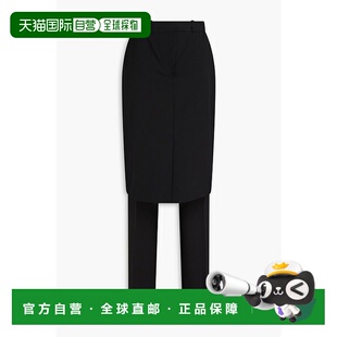 1h可退 香港直邮Coperni 女士 裤裙绉纱直筒裤 COPP64106BLACK