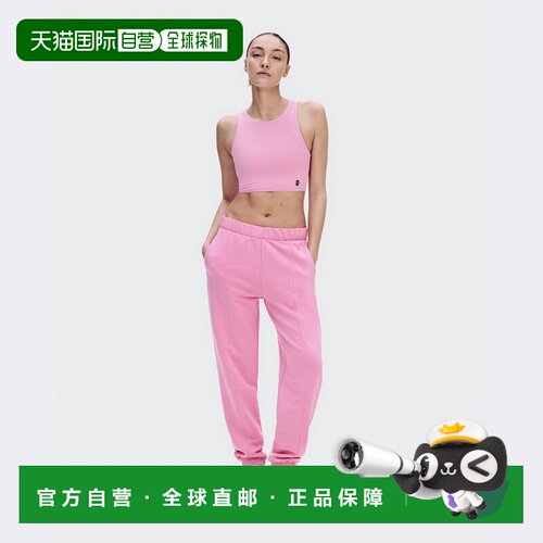 自营欧洲直邮On昂跑 Club女士糖果粉棉质运动裤