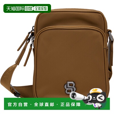 香港直邮BOSS 波士 男士 棕色 Double B Monogram Twill Reporter