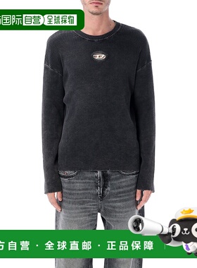 香港直邮Diesel 迪赛 男士 K-Darren-D 橢圓形 D 標誌針織套頭衫