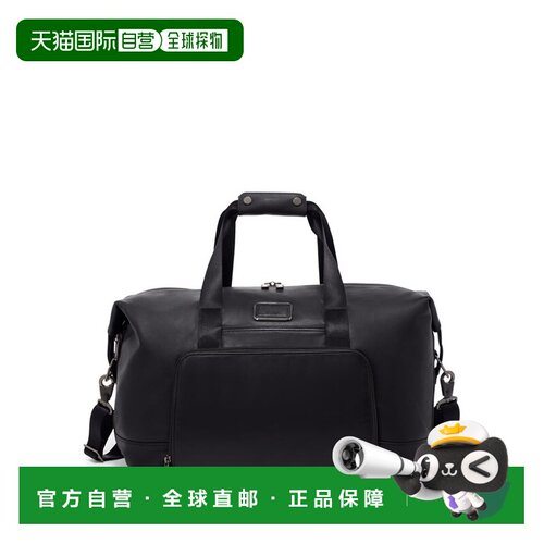 自营欧洲直邮Tumi途明 Alpha 3男士黑色皮革拉链开合旅行包斜挎包