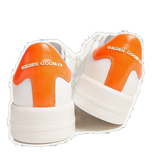 自营欧洲直邮Golden Goose黄金鹅男士休闲鞋小脏鞋皮革荧光橙尾时