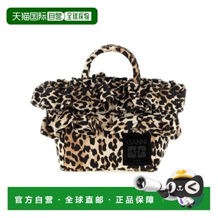 1h可退 香港直邮Ganni 荷叶边手提包 B2040010托特包单肩包