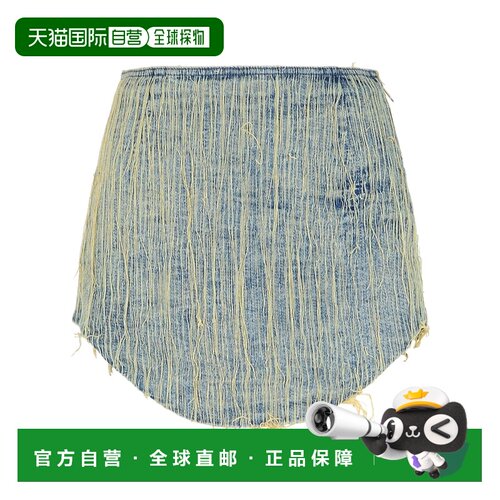 1h可退 香港直邮DIESEL 女士短裤 A190470CMBZ01 AW2025 蓝色 高