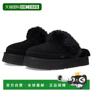 1h可退 香港直邮Ugg 女士 Disquette Chalet 拖鞋 black黑色 舒适
