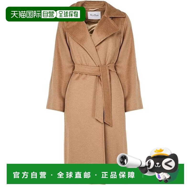 自营欧洲直邮MAXMARA麦丝玛拉 Manuela女士驼色驼毛戗驳领长袖大