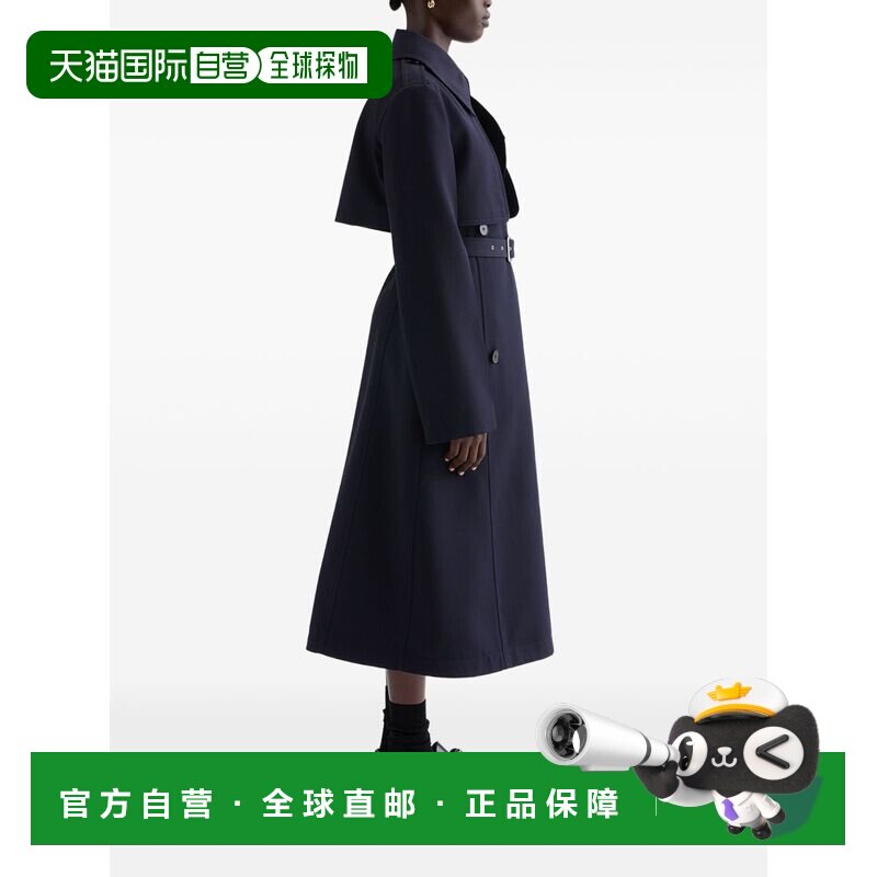 香港直邮Jil Sander 吉尔 桑达 女士 束带羊毛华达呢风衣 J02SW00