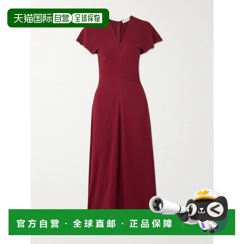 香港直邮ANINE BING 女士 Zadig 褶皱绉纱长款连衣裙 A0211688RED
