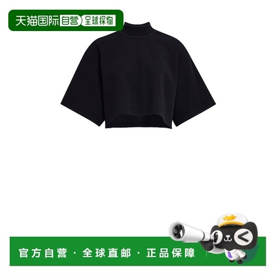 1h可退 香港直邮Alaia 女士 短袖短款上衣 9H1232K083B black黑色