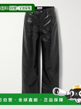 1h可退 香港直邮AGOLDE 女士 barrel-leg 弧形鳄鱼纹长裤 A300189