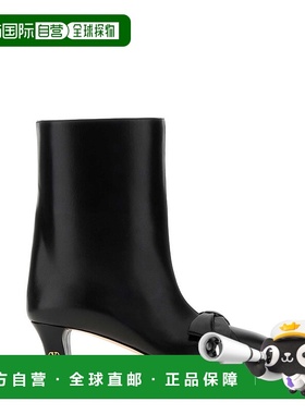 香港直邮Valentino 华伦天奴 女士 BOWOW 黑色皮质短靴 7W2S0MB1D