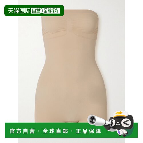 1h可退 SKIMS 女士 Sculpt Shortie 无缝无肩带土褐色连短裤性感