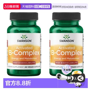 欧洲直邮Swanson斯旺森活性b族维生素胶囊复合vb代谢胆碱肌醇