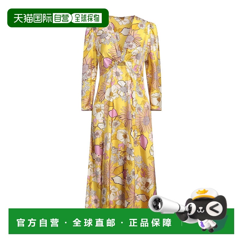 1h可退 香港直邮Sandro 女士 中长连衣裙 yellow黄色 舒适时尚