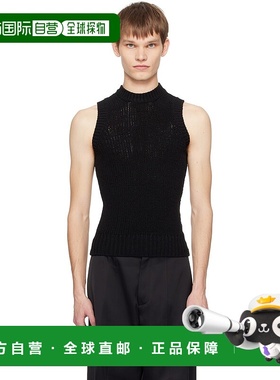 香港直邮Jil Sander 吉尔 桑达 男士 黑色圆领背心 J21NC0122J154