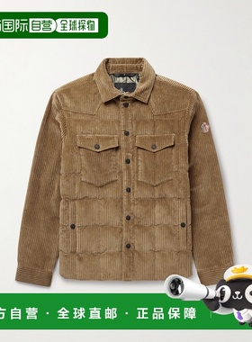 香港直邮1h可退 moncler 盟可睐 男士 Gelt Down 棉混纺灯芯绒滑