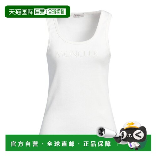 1h可退 香港直邮Moncler 盟可睐 女士 背心上衣 white白色 舒适时
