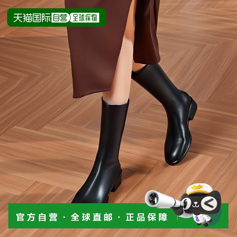 自营欧洲直邮AIGLE艾高 带有马术细节的高跟雨靴