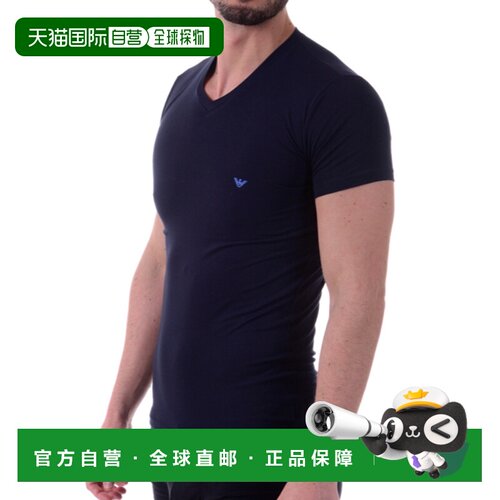 香港直邮EMPORIO ARMANI 男士T恤 1108107P725BLU【付后1h可退】