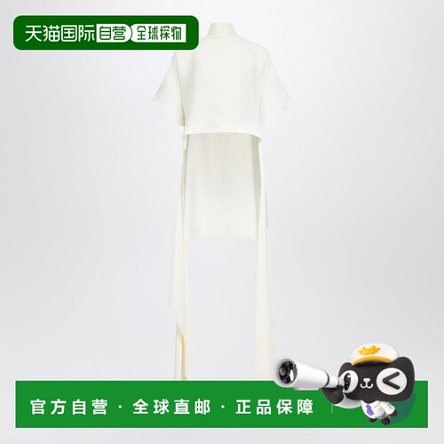 香港直邮alaia 女士 不对称粘胶纤维卡迪上衣(奶油色) AA9H1553W2