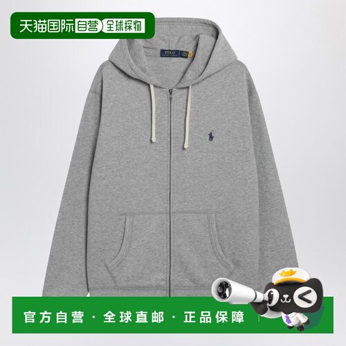 香港直邮Polo Ralph Lauren Polo 拉夫 劳伦 男士 ZIPUP 灰色棉质