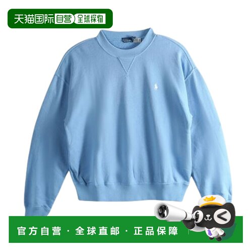 1h可退 香港直邮ralph lauren 拉尔夫劳伦 女士 蓝色棉质聚酯毛衣