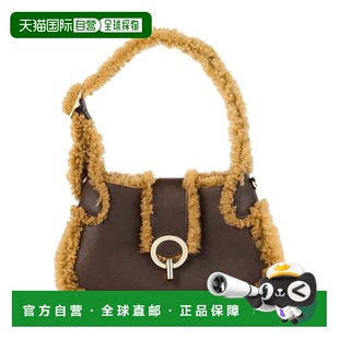 自营欧洲直邮Sandro Janet 皮革羊毛皮包单肩包手提包