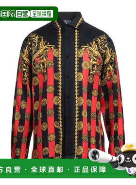 香港直邮versace 范思哲 男士 花纹衬衫 red红色 舒适时尚