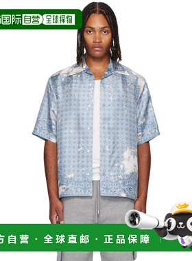 1h可退 香港直邮AMIRI 男士 蓝色 Bleach Bandana 衬衫 AMSTCA115