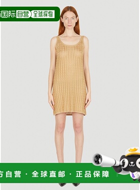 香港直邮Prada 普拉达 女士 金属色 Cabel 针织连衣裙 2391812CUF