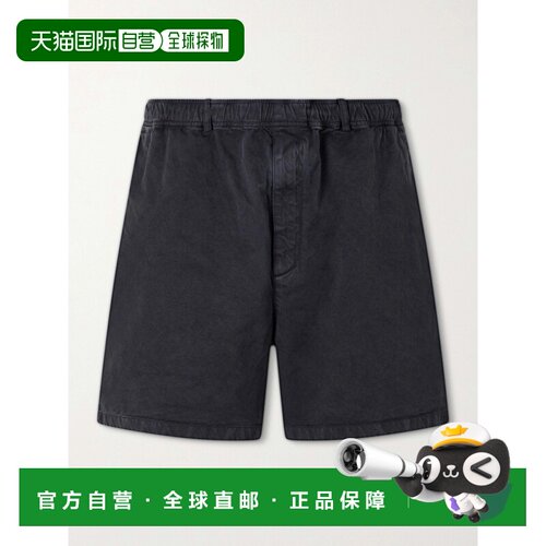 香港直邮AURALEE 男士 直筒棉质斜纹棉布短裤 A26SP04LFBLACK