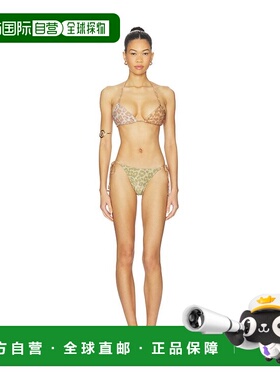 香港直邮ZIMMERMANN 女士 Awaken 金属感三角比基尼套装 5758WRS2