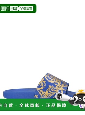香港直邮versace 范思哲 男士 Slides 便鞋 blue蓝色 舒适时尚