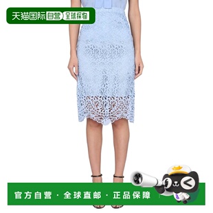 1h可退 香港直邮Burberry 巴宝莉 女士 高腰蕾絲刺繡中長裙 80677