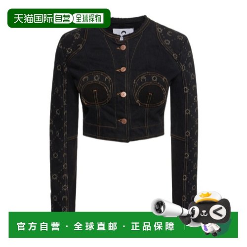 香港直邮Marine Serre 印花短款牛仔外套 78I-4XZ005