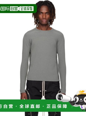 香港直邮rick owens 瑞克 欧文斯 男士 灰色 Temple Ribbed Geo