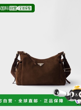 欧洲直邮PRADA (2025新品) 大号 PRADA Explore 绒面革斜挎包包袋