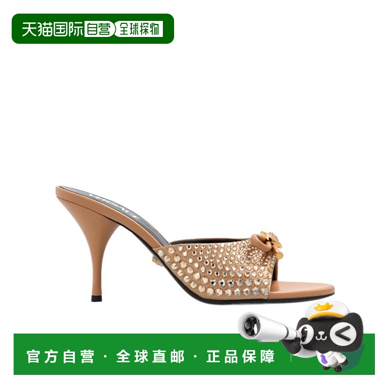 香港直邮Versace 圆头高跟凉鞋 10182391A16229