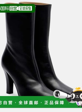 香港直邮The Row 女士 Mona 皮质短靴 black黑色 舒适时尚