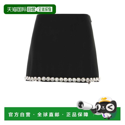香港直邮PRADA 女士半身裙 P164YRSOOO155RF0002 SS2025 黑色