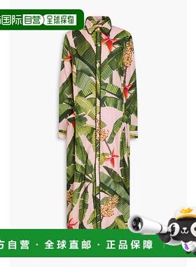 1h可退 香港直邮FARM RIO 女士 印花棉纱长款衬衫式连衣裙 318837