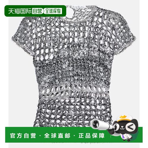 香港直邮Acne Studios 艾克妮 女士 金属感钩花T恤