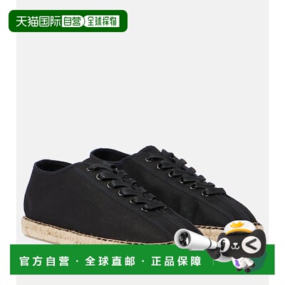 香港直邮Lemaire 女士 Linoleum 绑带麻底鞋 black黑色 舒适时尚