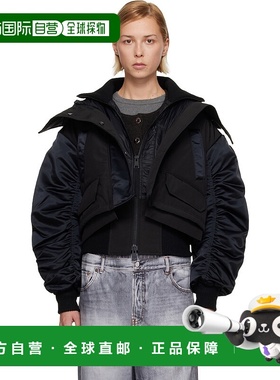 1h可退 香港直邮Canada Goose 加拿大鹅 女士 黑色 Tonal Label