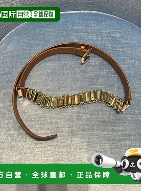 1h可退 香港直邮Miu Miu 皮革和金属腰带 5CC7052IBW